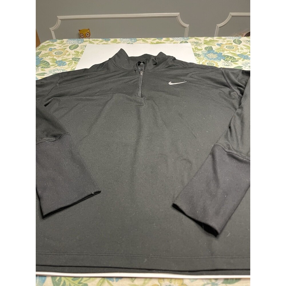 Nike Dri-Fit Running Black Long Sleeve Shirt Thumb Holes Women’s Size Large EUC